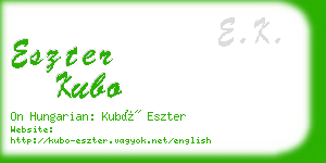 eszter kubo business card